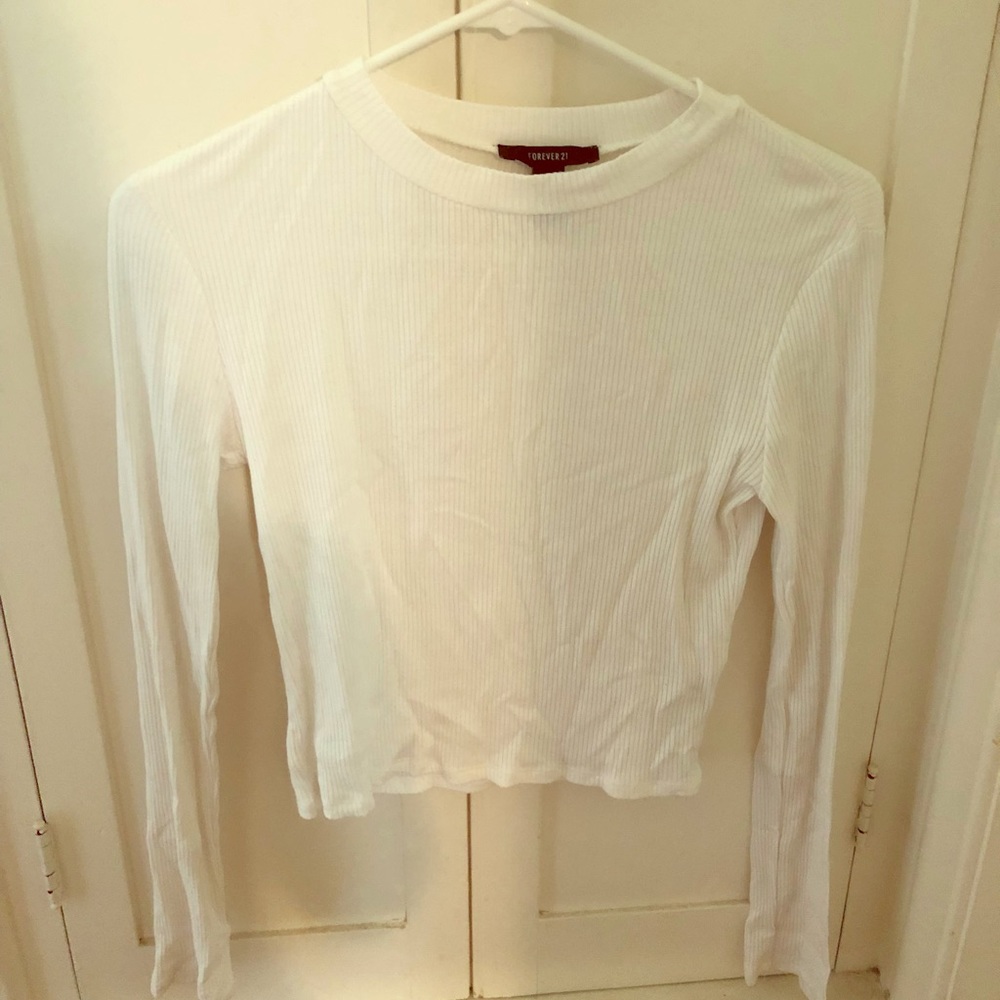 forever 21 white sweater size m